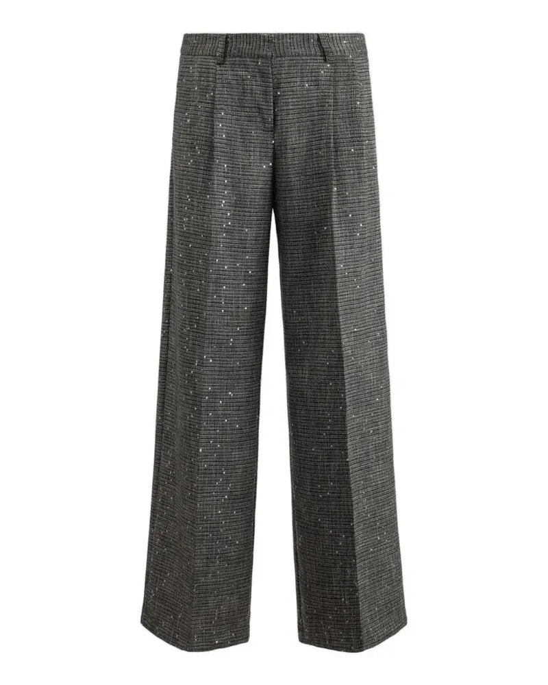 Gaëlle Bonheur sequin-embellished pleated trousers - Grau Grau