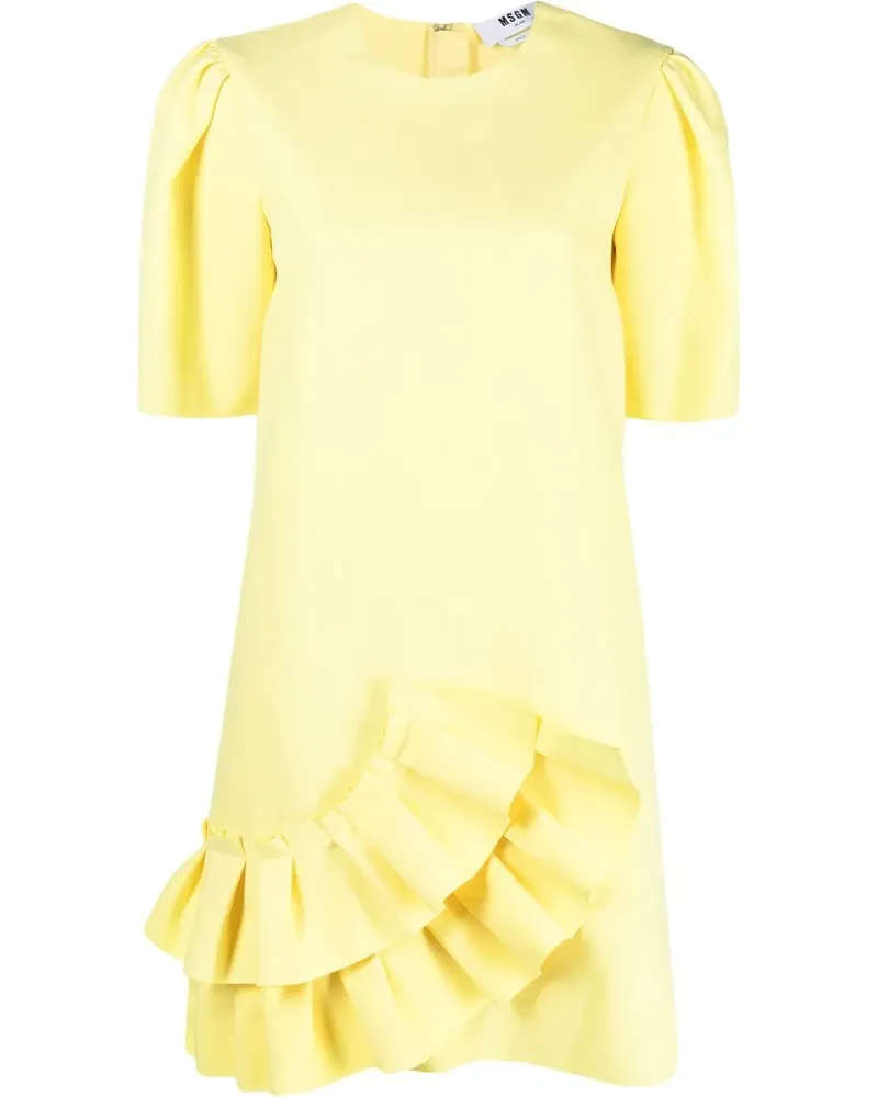 MSGM Kleid mit Rüschen - Gelb Gelb