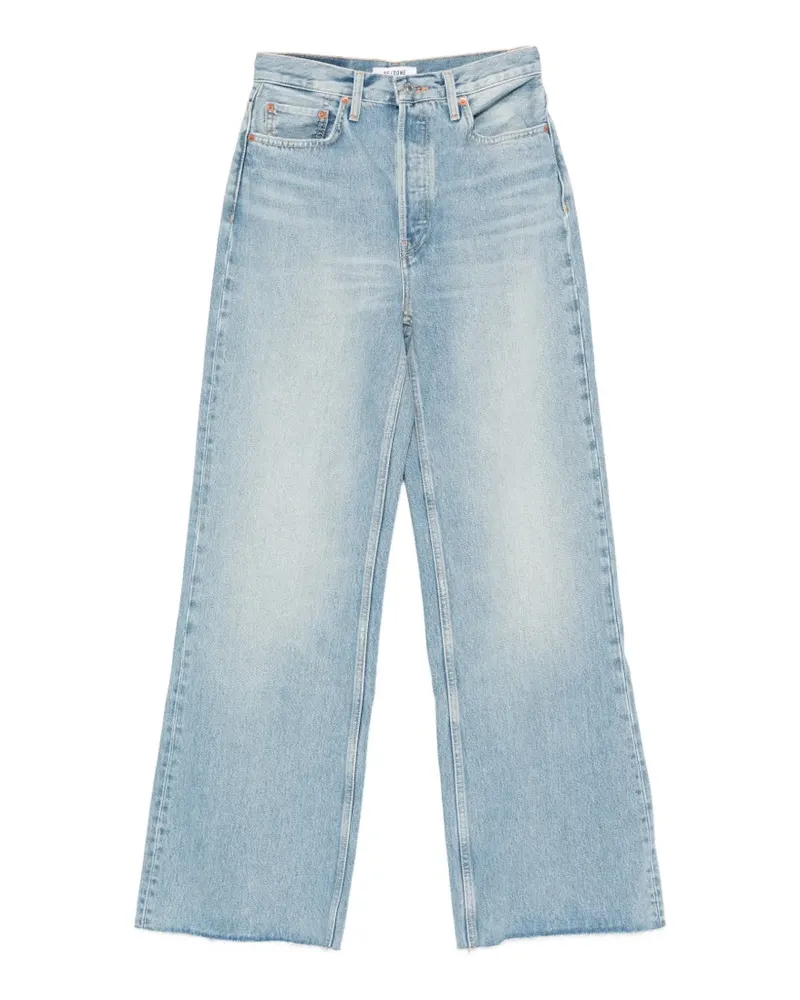 RE/DONE raw-hem wide-leg jeans - Blau Blau