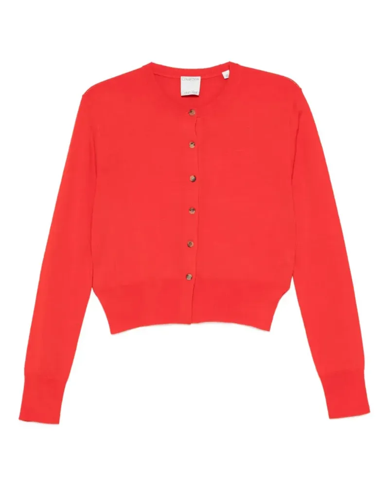 Calvin Klein Lila Cardigan aus Merinowolle - Rot Rot