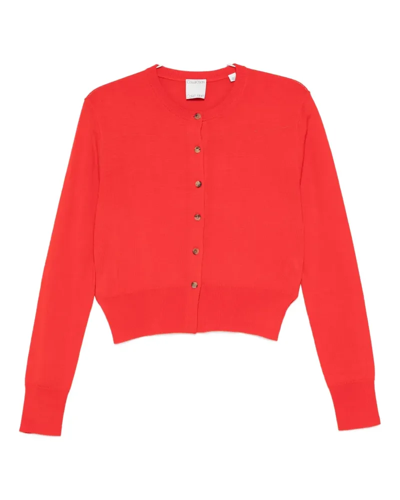 Calvin Klein Lila merino-wool cardigan - Rot Rot