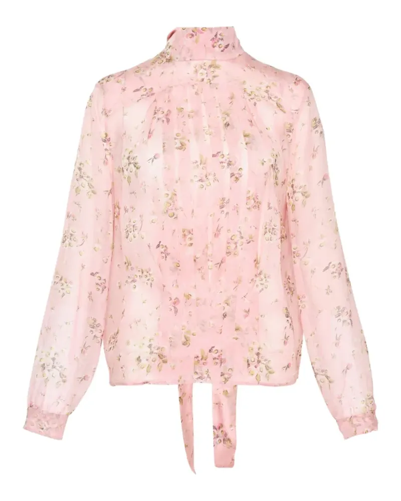 N° 21 Bluse mit Blumenprint - Rosa Rosa