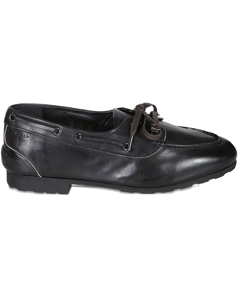 Bally Flache Plume Segelschuhe - Schwarz Schwarz
