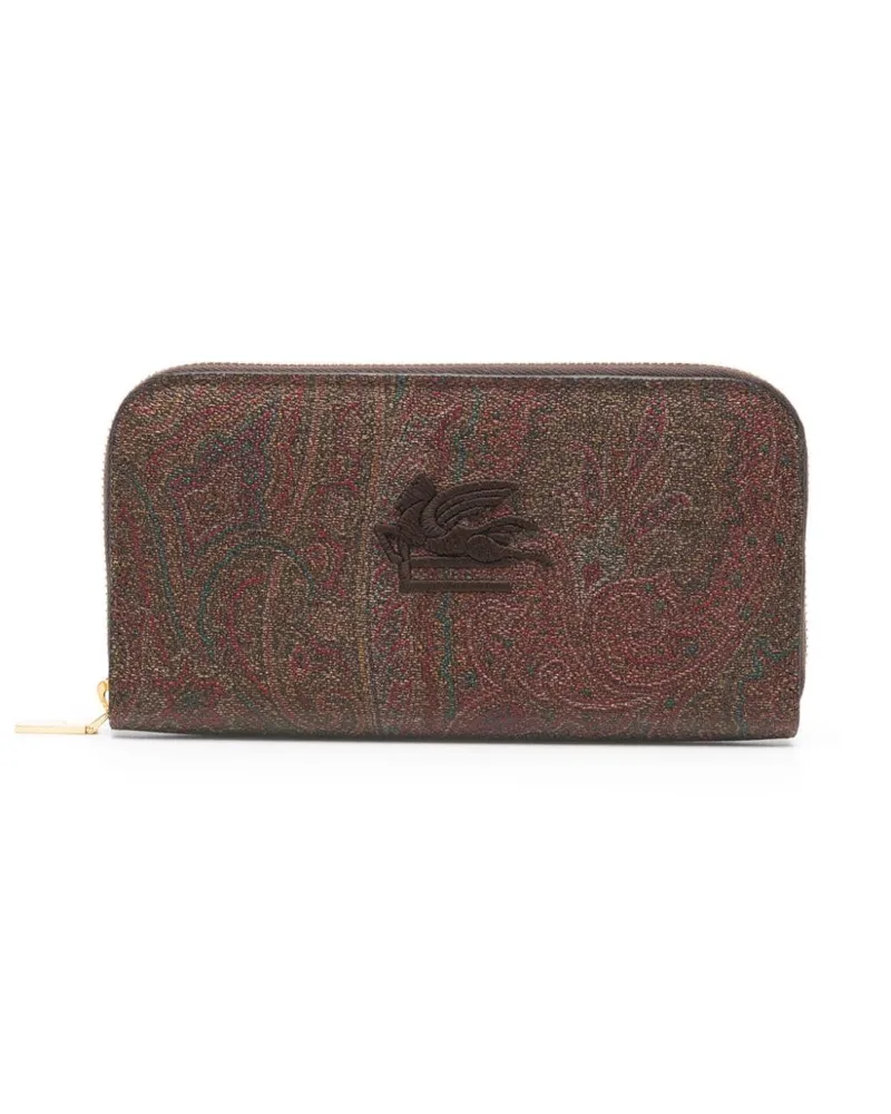 Etro Portemonnaie mit Paisley-Print - Braun Braun
