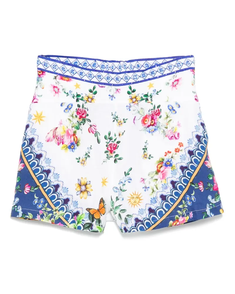 Camilla Shorts aus Leinen - Weiß Weiß