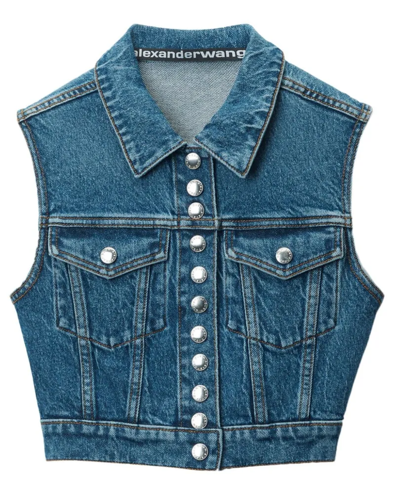 Alexander Wang Trucker-Weste aus Denim - Blau Blau