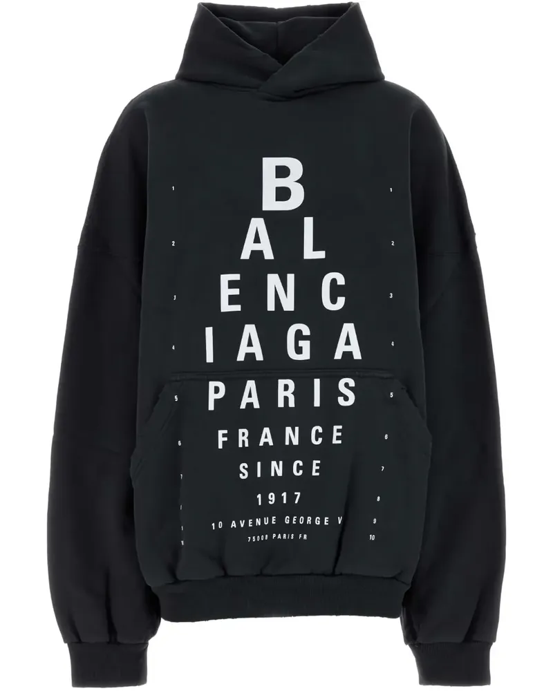 Balenciaga Hoodie im Oversized-Look - Schwarz Schwarz