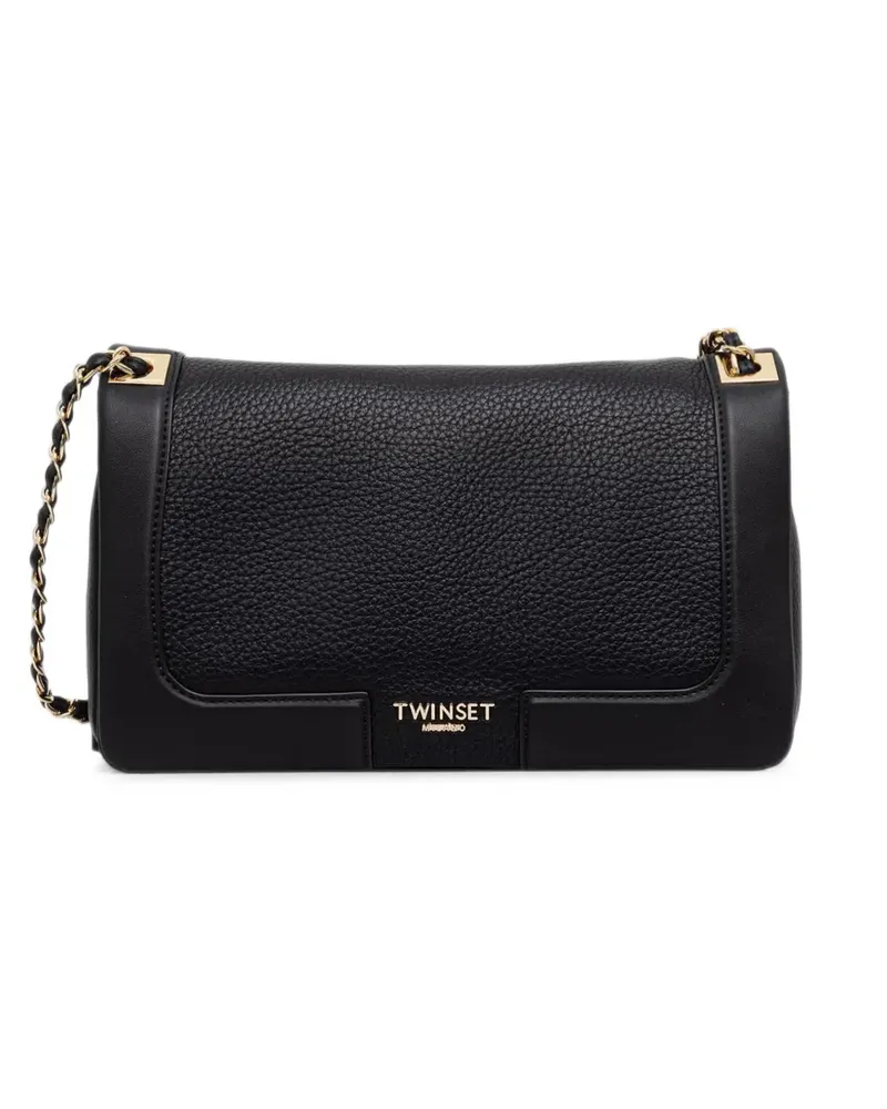 Twin-Set logo-lettering cross body bag - Schwarz Schwarz
