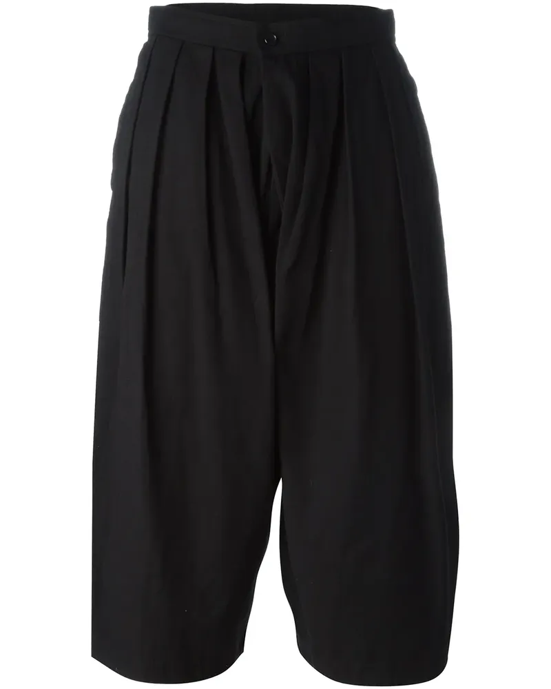 Comme des Garçons Cropped-Hose mit Bundfalten - Schwarz Schwarz