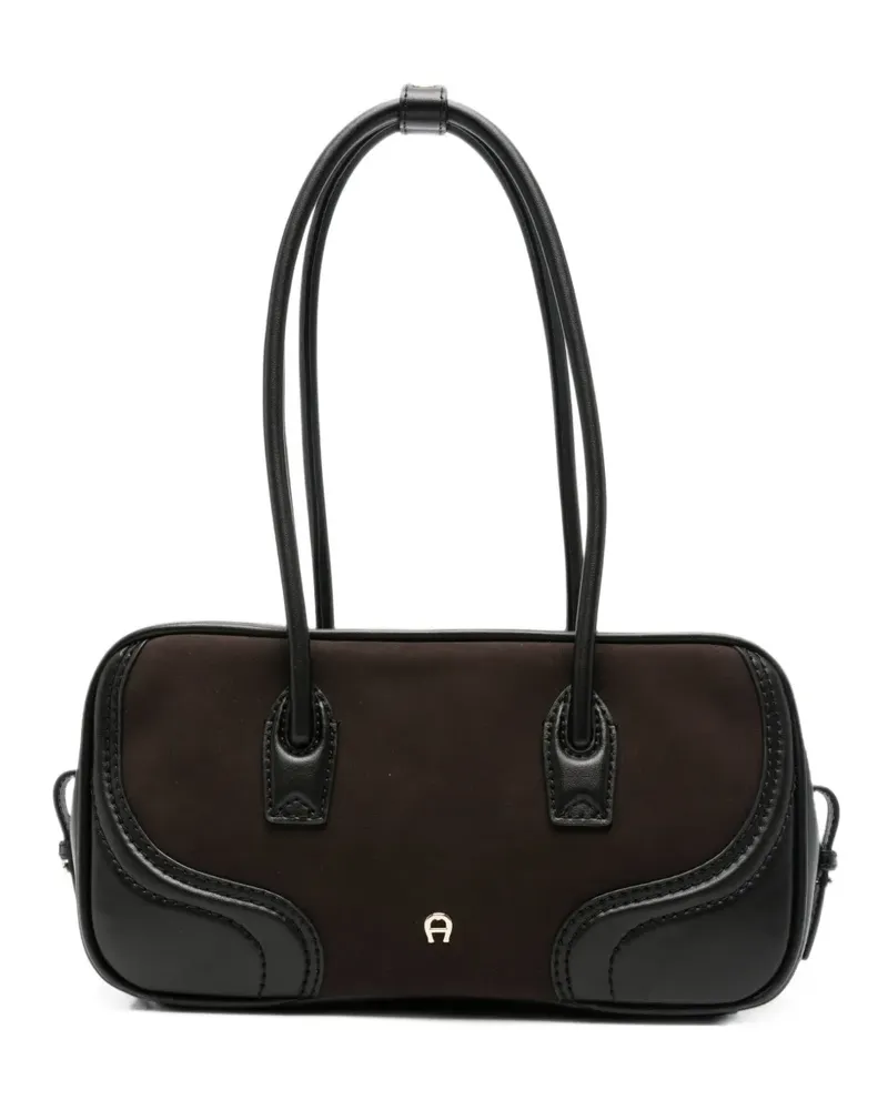Aigner Whip Schultertasche aus Leder - Braun Braun
