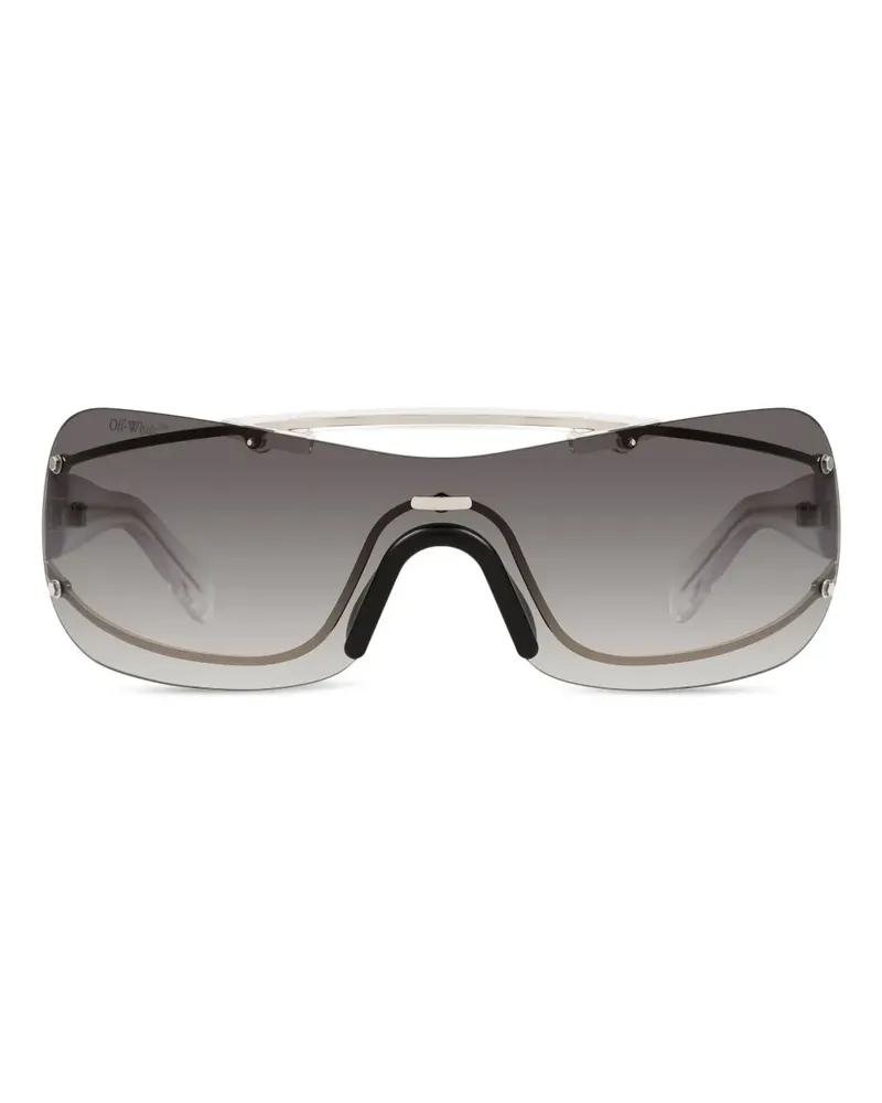 OFF-WHITE Sonnenbrille mit Shield-Gestell - Silber Silber