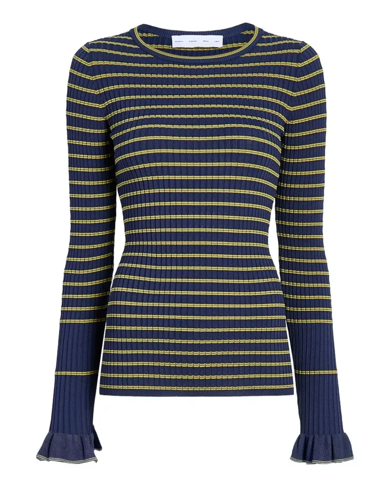 Proenza Schouler Gestreifter Yasmine Pullover - Blau Blau