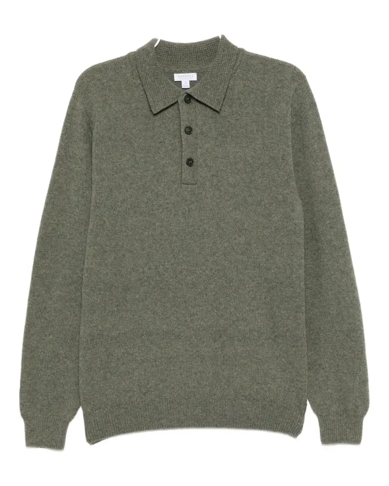 Sunspel wool polo shirt - Grün Grün