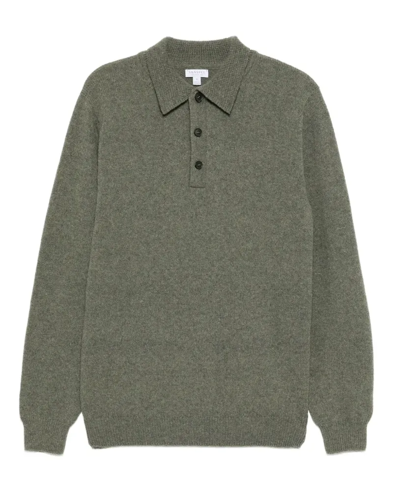 Sunspel Klassisches Poloshirt - Grün Grün