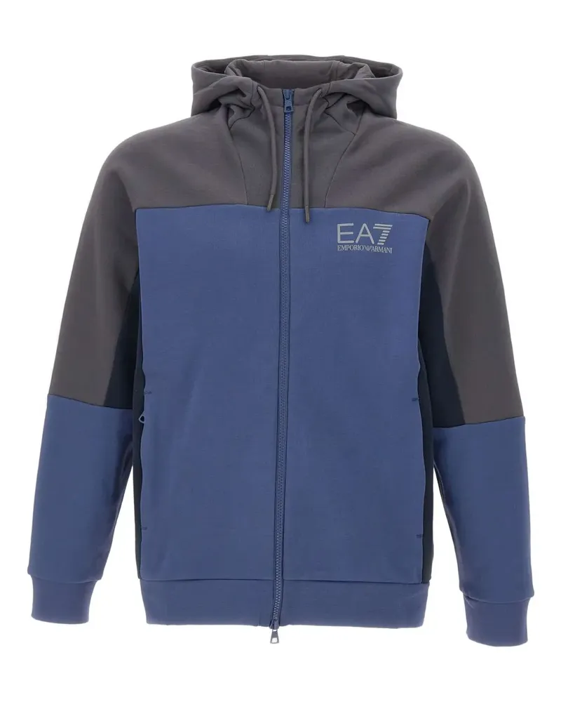 EA7 colour-block hoodie - Blau Blau