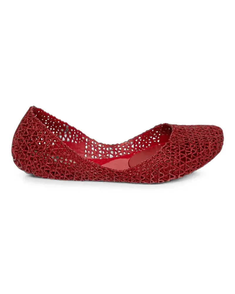 Melissa x Campana Papel Ballerinas mit Glitter-Effekt - Rot Rot