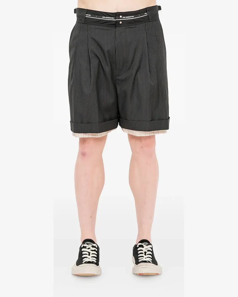 Andersson Bell Shorts im Layering-Look - Schwarz Schwarz