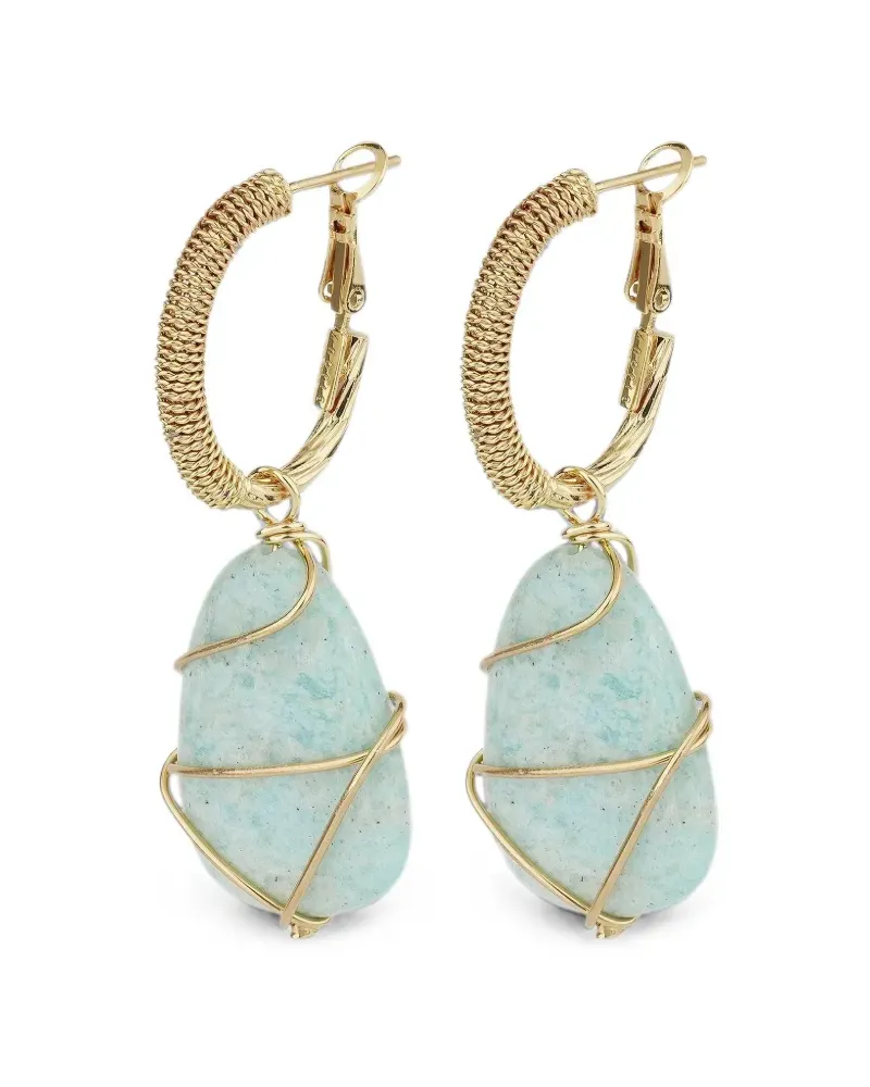 Gas Bijoux amazonite earrings - Gold Gold