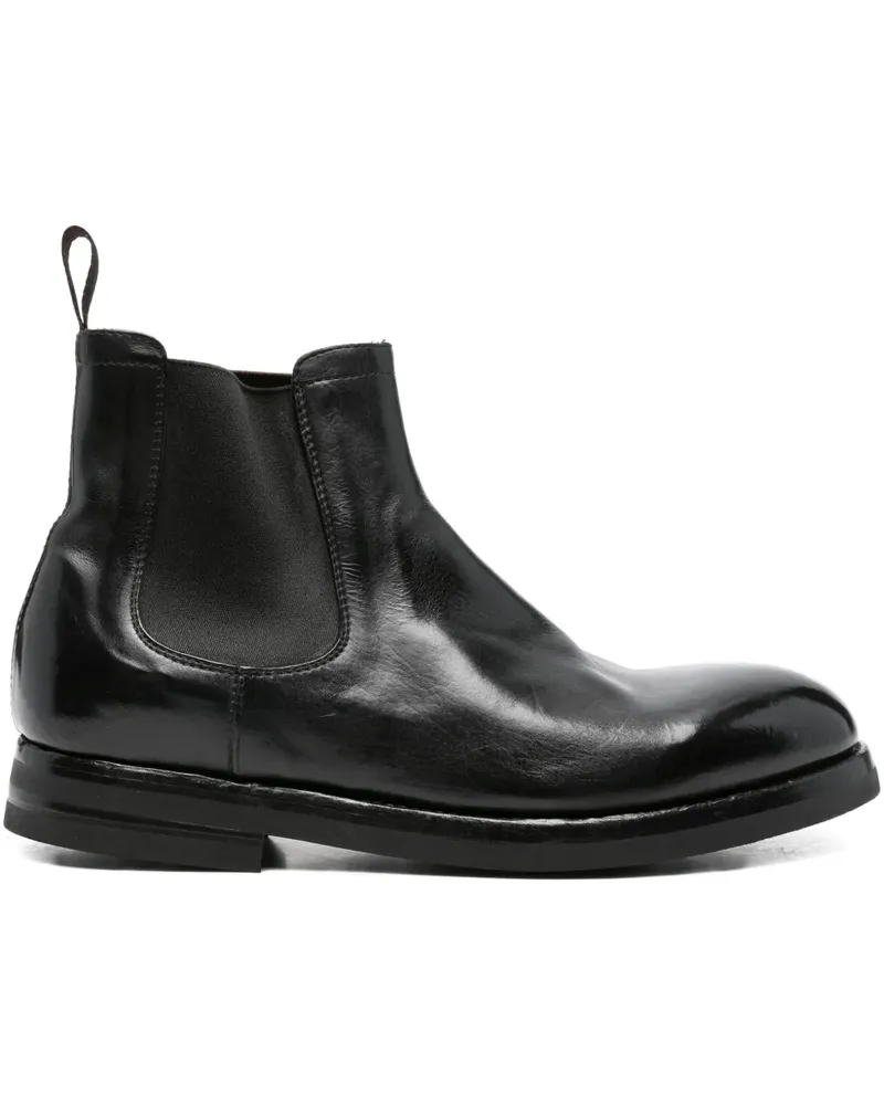 Green George Chelsea-Boots aus Leder - Schwarz Schwarz