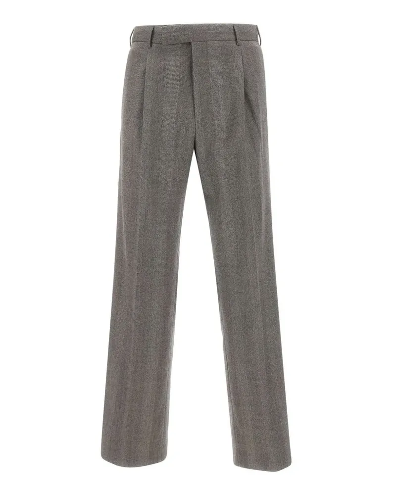 PT TORINO Quindici herringbone-pattern trousers - Grau Grau