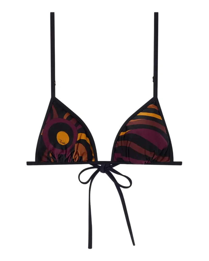 Emilio Pucci Marmo print bikini top - Violett Violett
