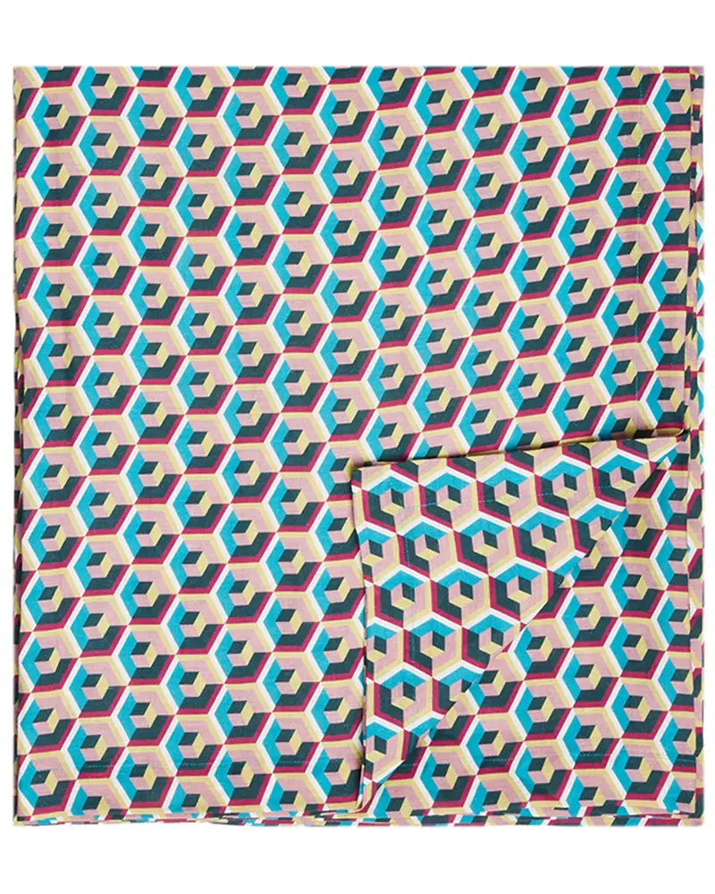 La DoubleJ Tischdecke mit geometrischem Print - Rosa Rosa