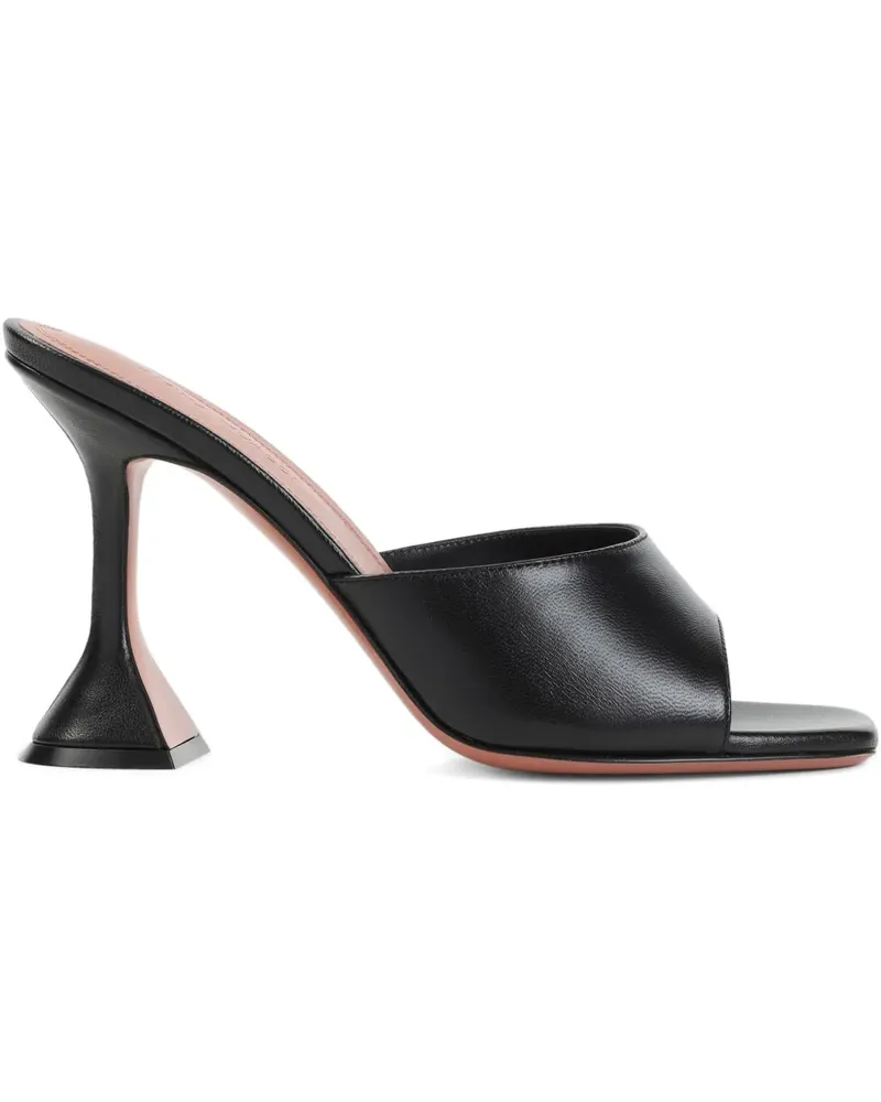 Amina Muaddi Lupita Sandalen aus Wildleder 95mm - Schwarz Schwarz