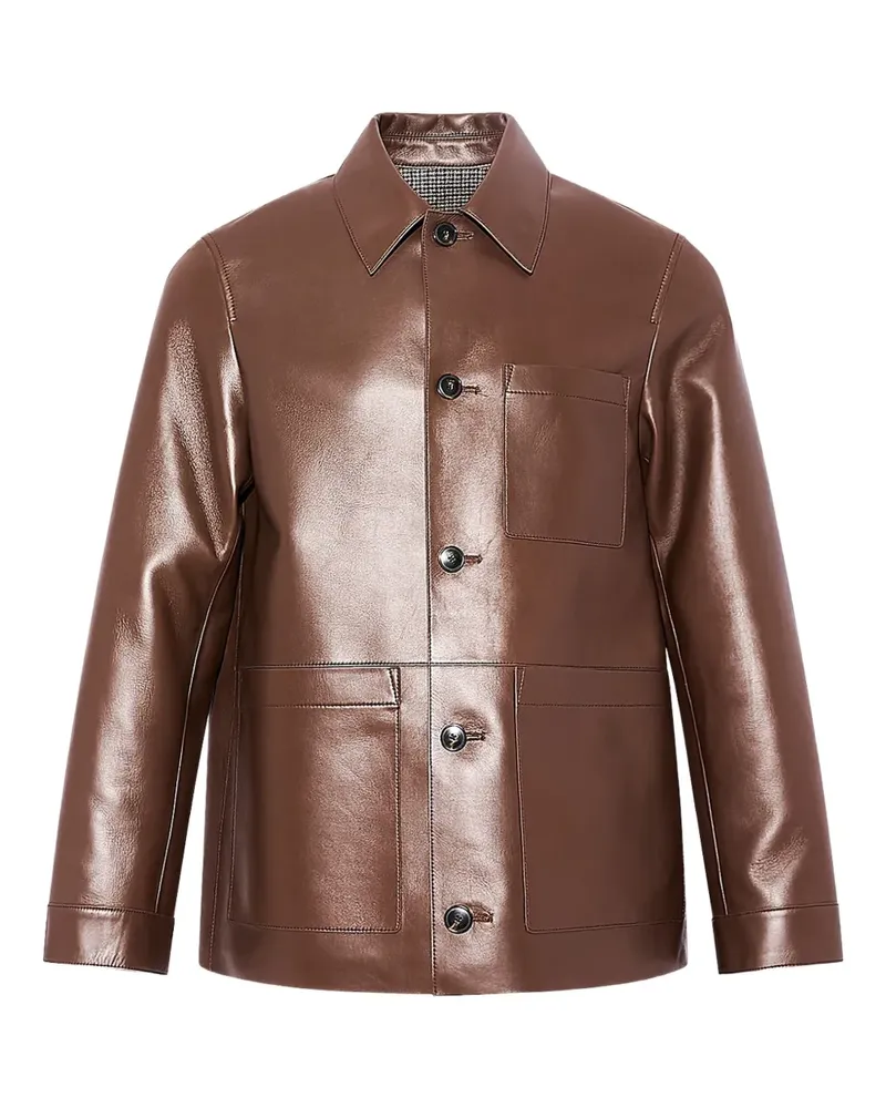Yves Salomon Hemdjacke mit Flanellfutter - Braun Braun