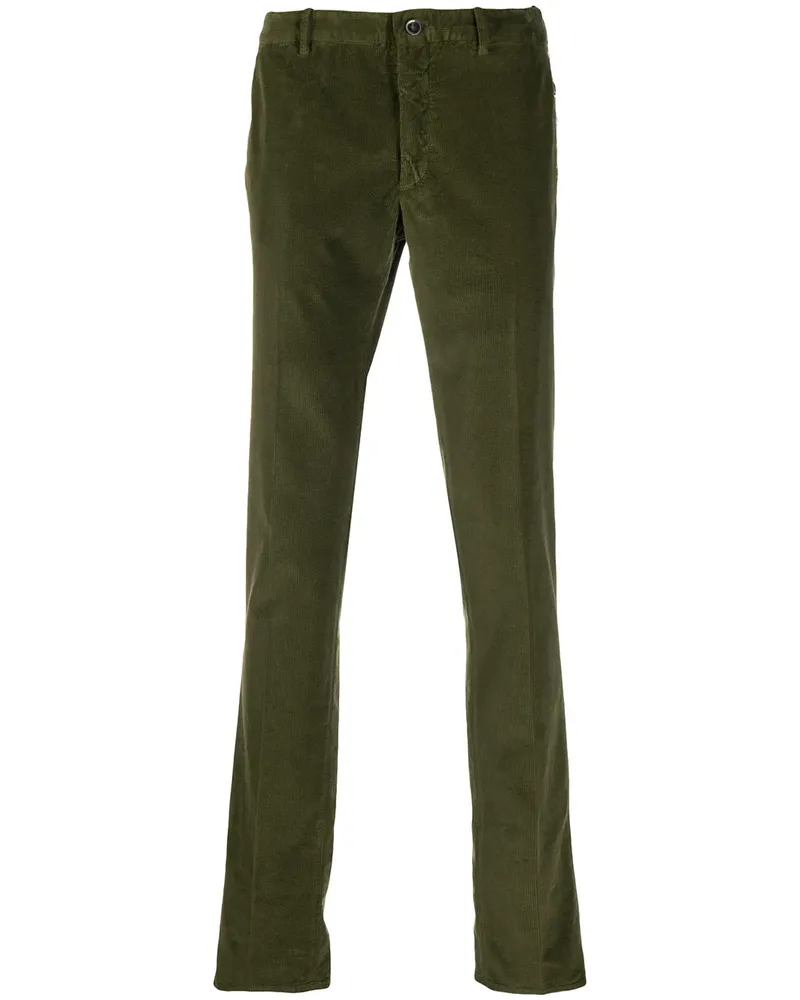 Incotex elasticated corduroy trousers - Grün Grün