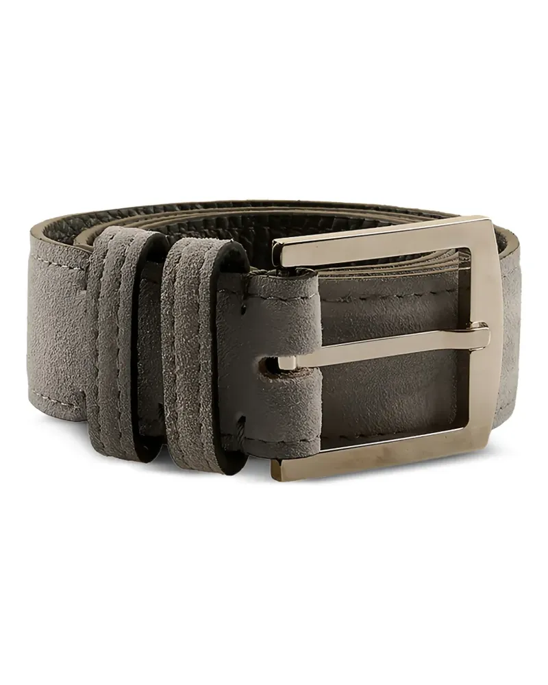 Kiton suede buckle-fastening belt - Grau Grau