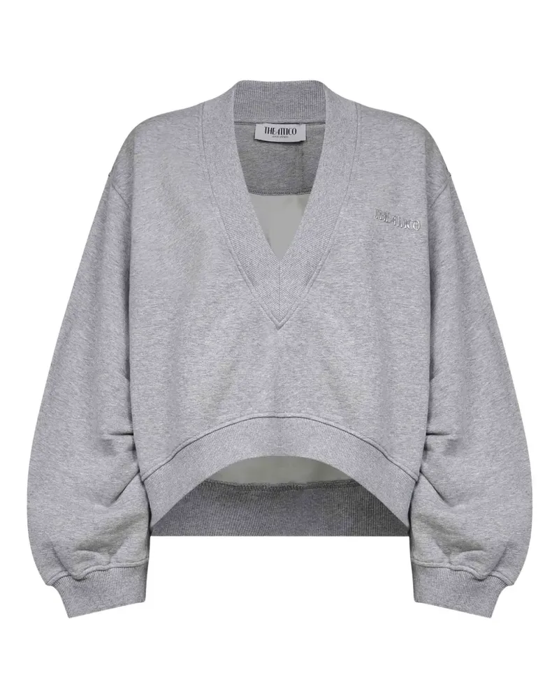 ATTICO Sweatshirt mit V-Ausschnitt - Grau Grau