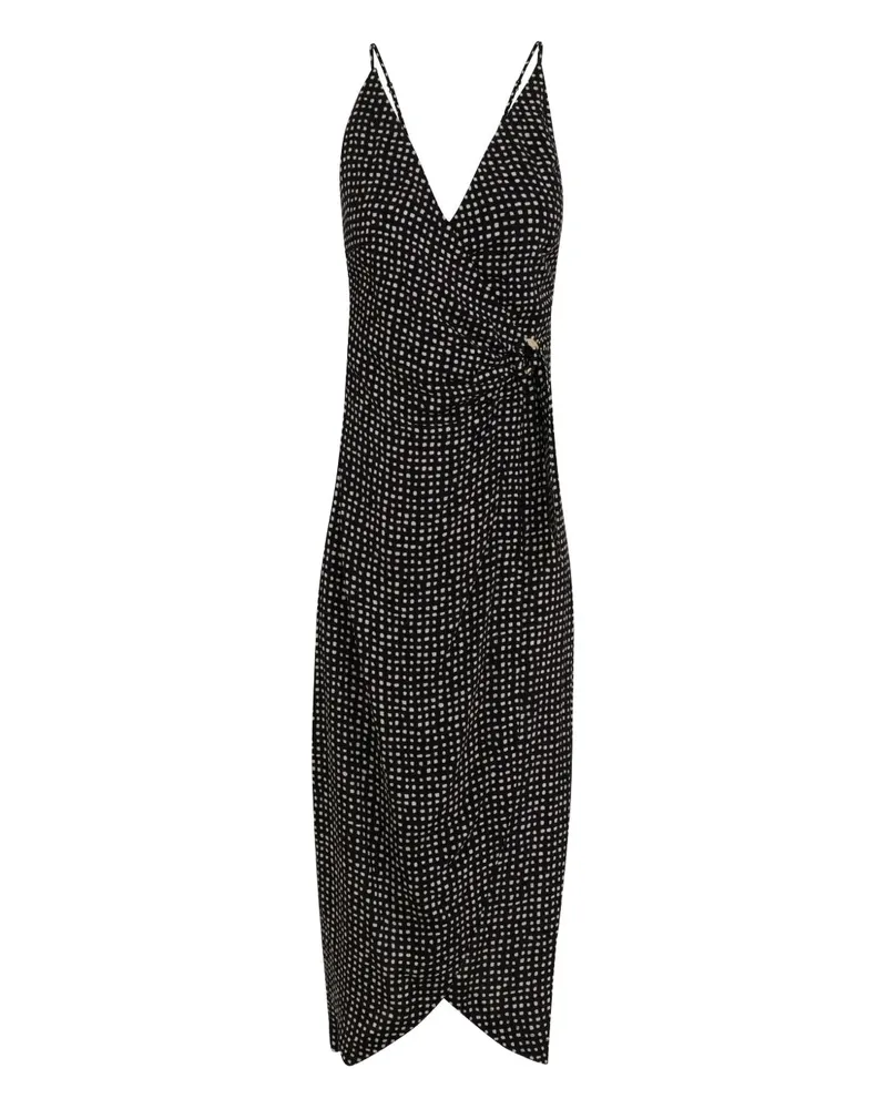 Lenny Niemeyer Gewickeltes Midikleid mit Muster - Schwarz Schwarz