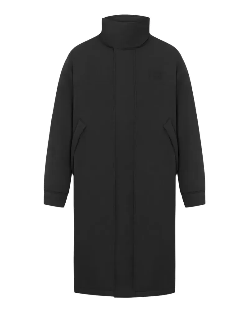Moschino Lange, leichte Daunenjacke aus Nylon - Schwarz Schwarz