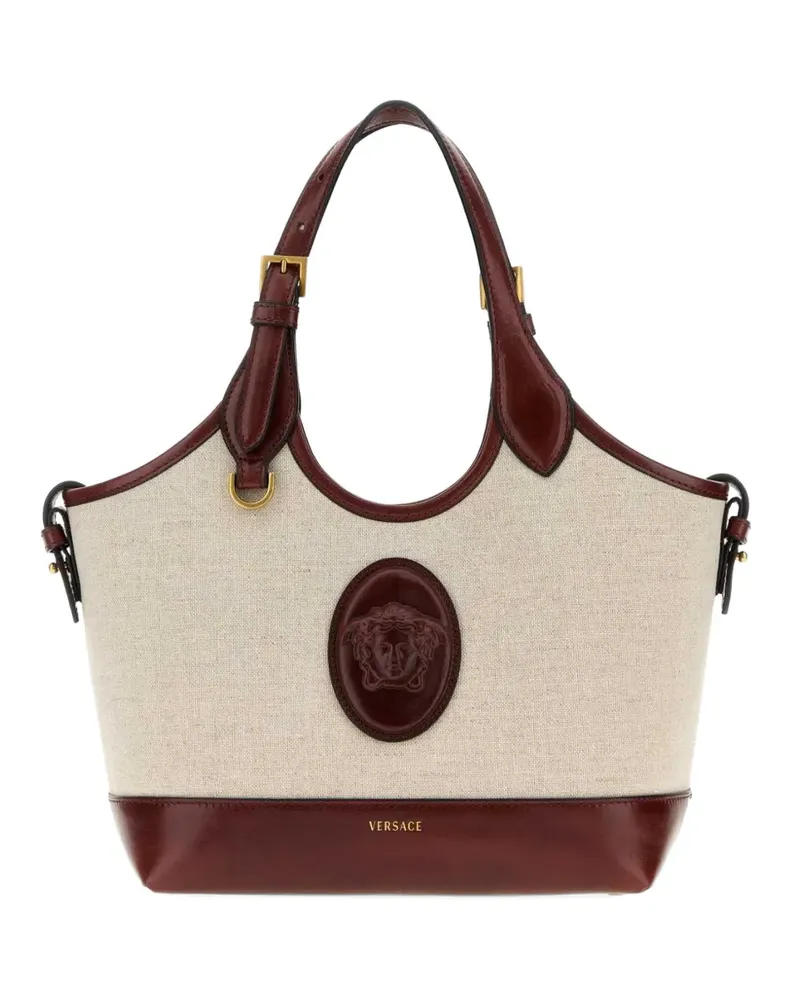 Versace small Rivière canvas tote bag - Nude Nude