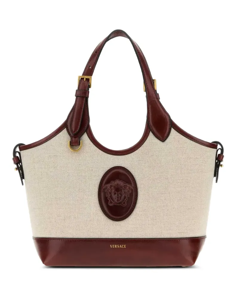 Versace small Rivière canvas tote bag - Nude Nude