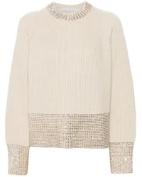 Golden Goose Pullover mit Kristallen Nude