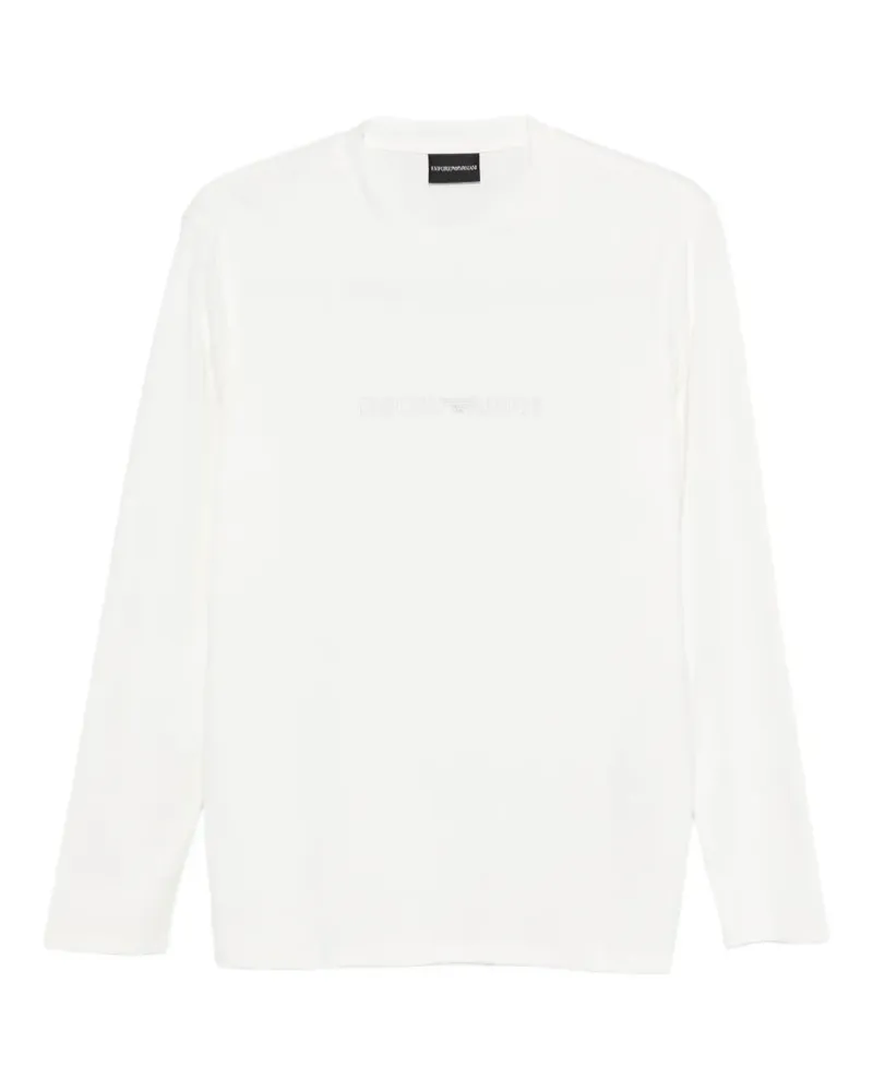 Emporio Armani Klassisches Langarmshirt - Weiß Weiß
