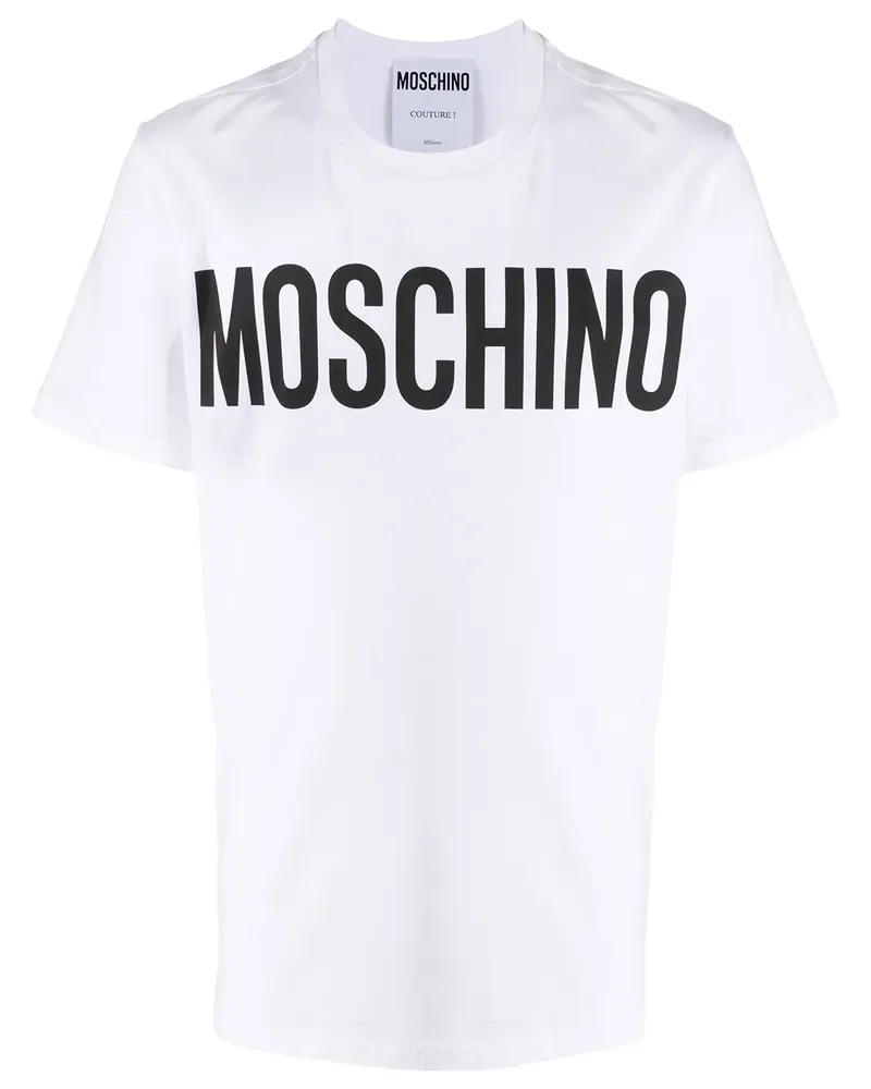 Moschino T-Shirt mit Logo-Print - Weiß Weiß