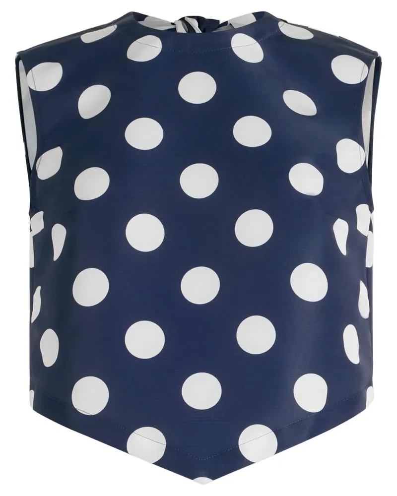 Patou Faille-Top mit Schal - Blau Blau