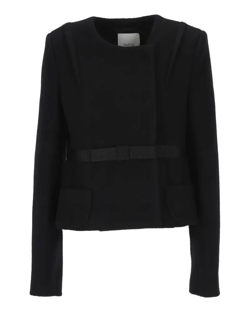Patou Jacke mit Schleifendetail - Schwarz Schwarz