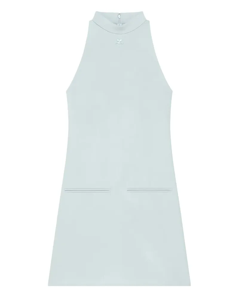 Courrèges Kleid mit Stehkragen - Blau Blau