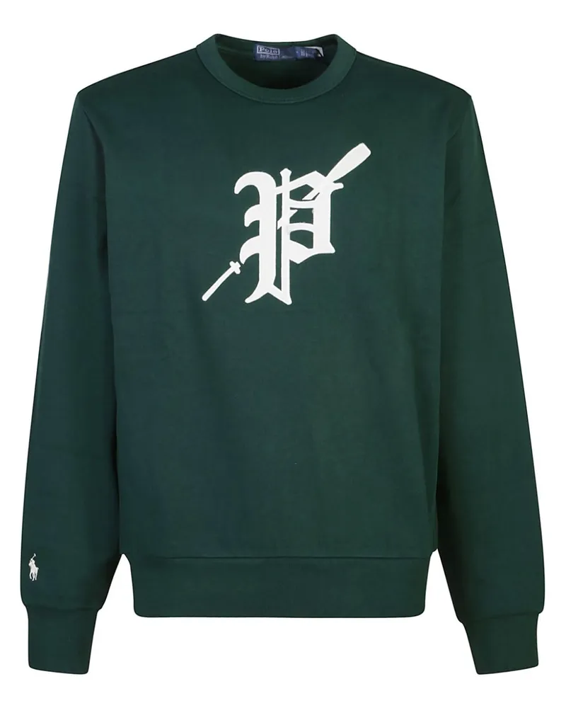 Ralph Lauren Fleece-Sweatshirt mit grafischem Print Grün