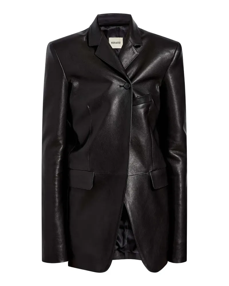 KHAITE Sarmine Jacke aus schwarzem Leder Schwarz