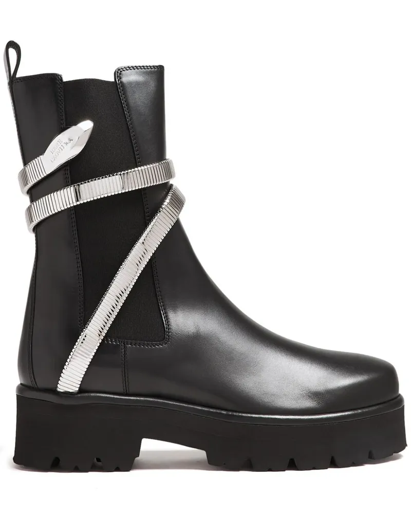 René Caovilla Juniper Stiefel 45mm - Schwarz Schwarz