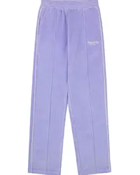 SPORTY & RICH Script Jogginghose in Samtoptik Violett