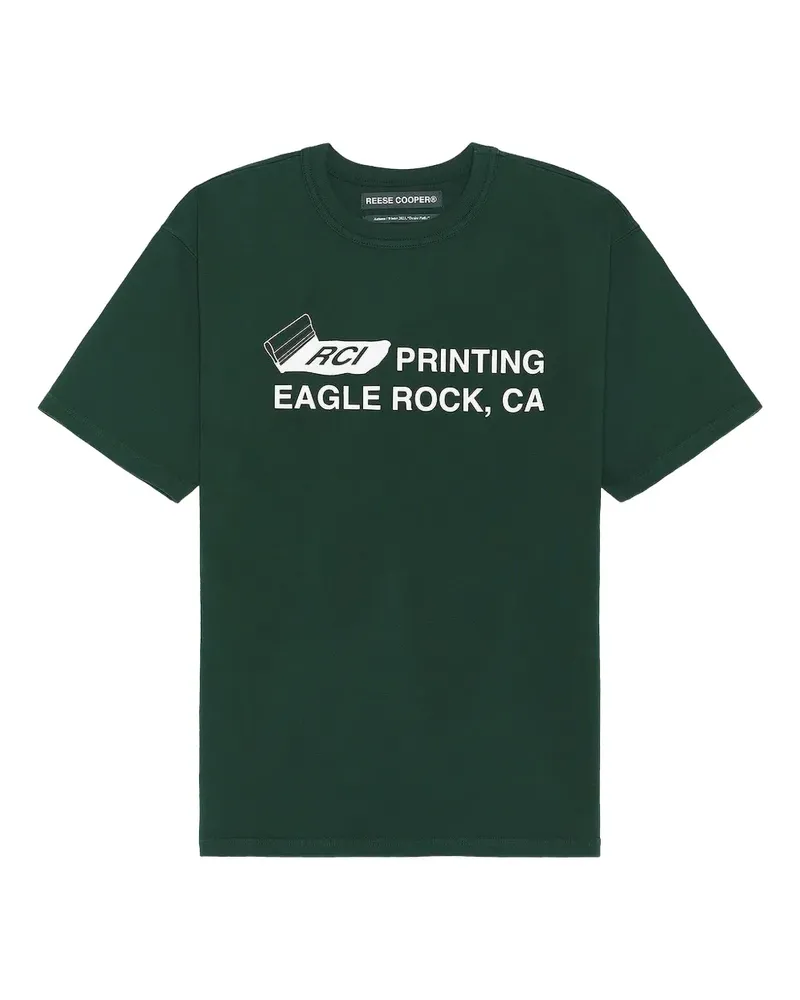Reese Cooper T-Shirt mit Adler-Print - Grün Grün