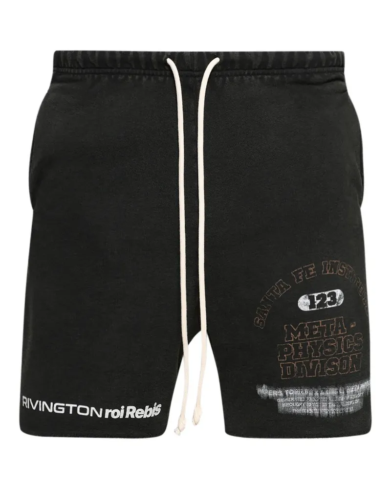 RRR123 Shorts mit grafischem Print - Schwarz Schwarz