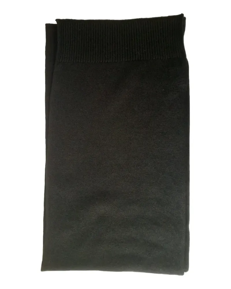 Malo ribbed-trim cashmere scarf - Schwarz Schwarz