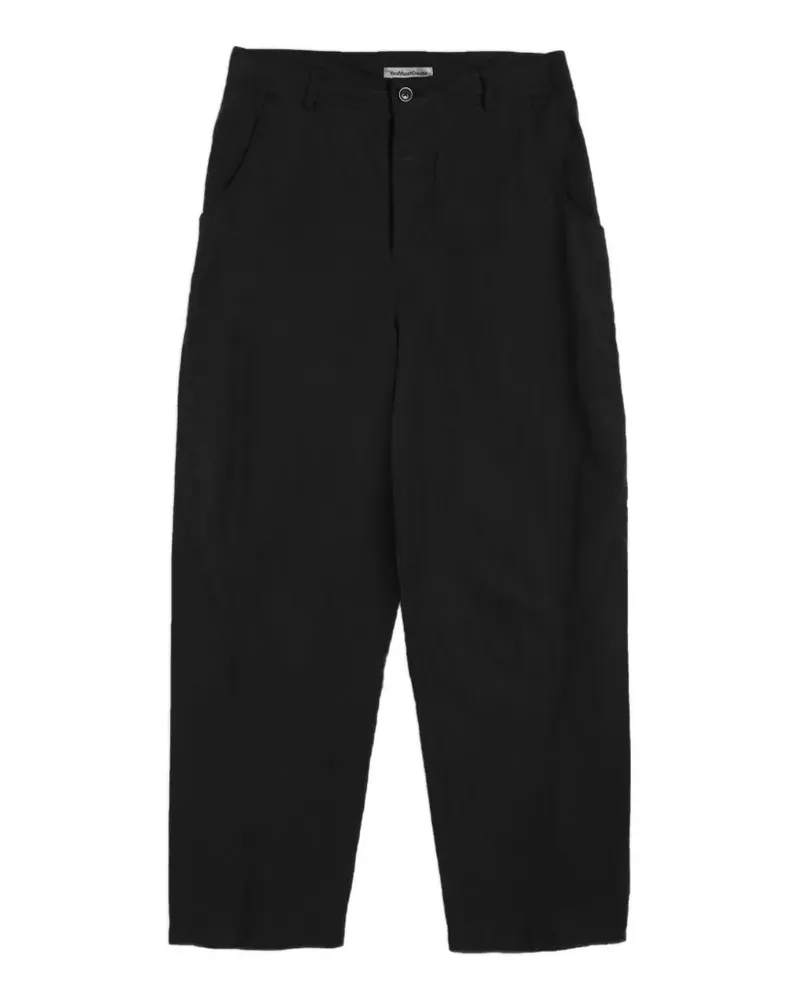 YMC button-detail trousers - Schwarz Schwarz