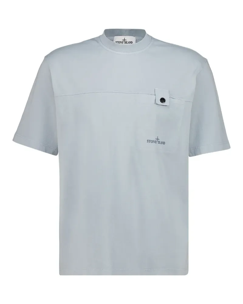 Stone Island T-Shirt mit Brusttasche - Grau Grau